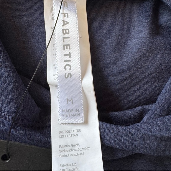 Fabletics Cloud Jersey Cropped Hoodie - Deep Navy Heather - Size Medium NEW - Picture 11 of 12